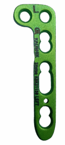2.4 mm Dorsal L-Shape Distal Radius Locking Plate (2 Holes in Head, Left/Right)
